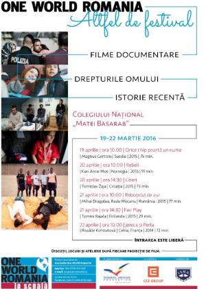 Festivalul de Film Documentar One World România, 2016 Festivalul de Film Documentar One World România, 2016