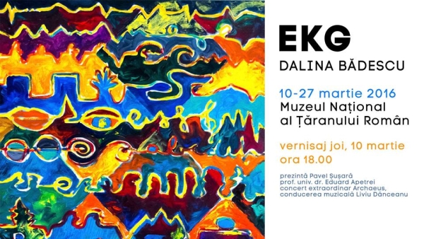 Afişul expoziţiei EKG - Dalina Bădescu