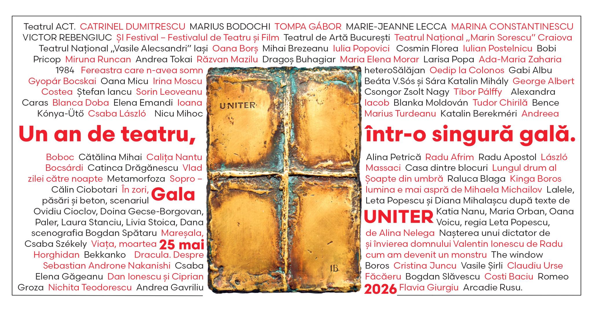 Un an de teatru intr-o singură gală