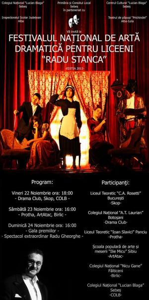 Festivalul Naţional de Artă Dramatică între Licee, Sebeş, 2013